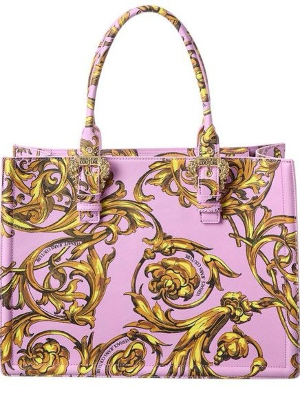 Nee Versace Lavender Baroque Mini Tote with Gold Accents - Picture 2 of 3